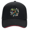 DRILL Adult Ultimate Hat BLACK/RED, (100% COTTON, ADULT, UNISEX, ONE SIZE)