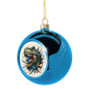 Blue Christmas tree ball ornament 8cm