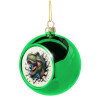 Green Christmas tree ornament ball 8cm