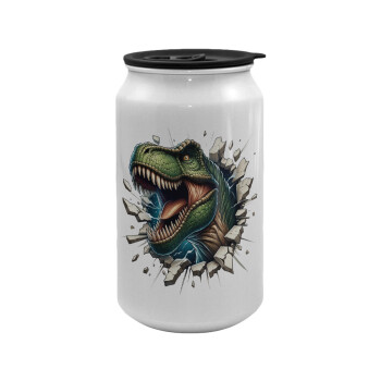 Dinosaur break wall, Κούπα ταξιδιού μεταλλική με καπάκι (tin-can) 500ml