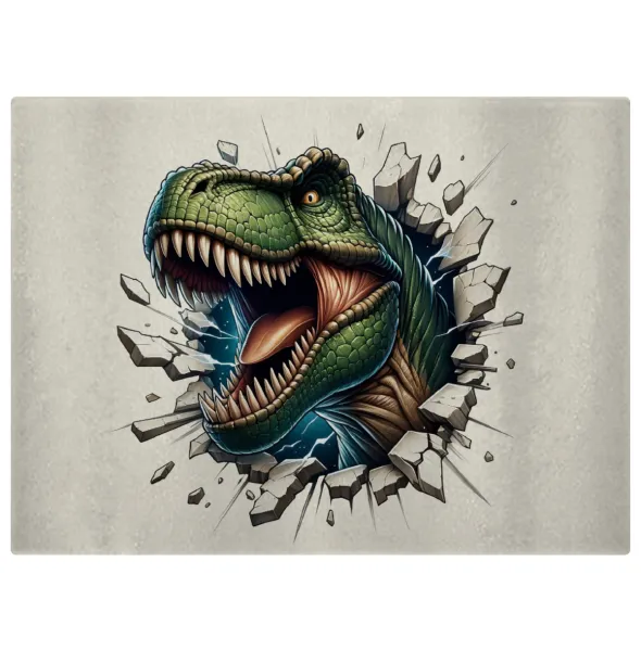 Dinosaur break wall — Επιφάνεια κοπής γυάλινη (38x28cm)
