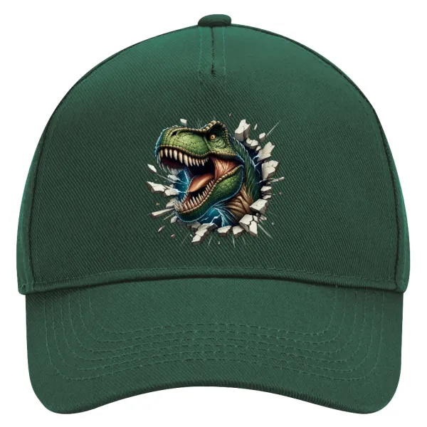Dinosaur break wall — Καπέλο Ενηλίκων Ultimate ΠΡΑΣΙΝΟ, (100% ΒΑΜΒΑΚΕΡΟ DRILL, ΕΝΗΛΙΚΩΝ, UNISEX, ONE SIZE)