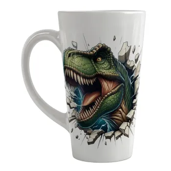 Dinosaur break wall, Κούπα κωνική Latte Μεγάλη, κεραμική, 450ml