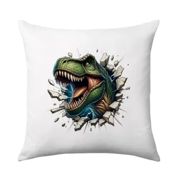 Dinosaur break wall, Μαξιλάρι καναπέ 40x40cm περιέχεται το  γέμισμα