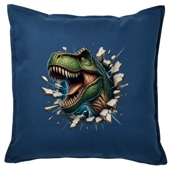 Dinosaur break wall, Sofa cushion Blue 50x50cm includes filling