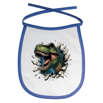 Dinosaur break wall, Σαλιάρα μωρού αλέκιαστη με κορδόνι Μπλε