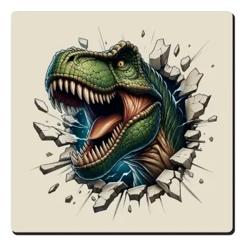 Dinosaur break wall, Τετράγωνο μαγνητάκι ξύλινο 6x6cm