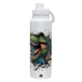 Dinosaur break wall, Θερμός 1L Ανοξείδωτο με Βάση Κινητού & Διπλά Τοιχώματα