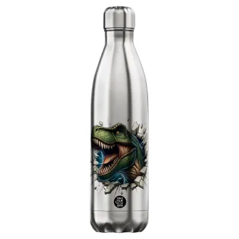 Dinosaur break wall, Μεταλλικό παγούρι θερμός Inox (Stainless steel), διπλού τοιχώματος, 750ml