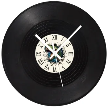 Dinosaur break wall, Ρολόι τοίχου Βινύλιο (30cm)