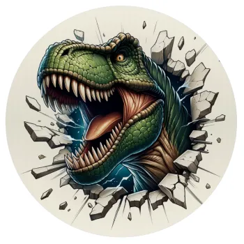 Dinosaur break wall, Mousepad Round 20cm
