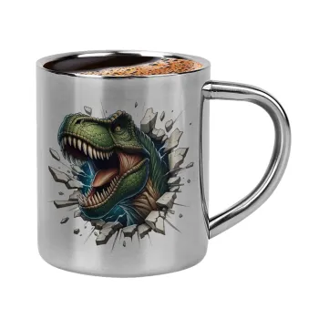 Dinosaur break wall, Double-wall metal cup for espresso (220ml)