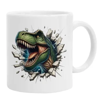 Dinosaur break wall, Ceramic coffee mug, 330ml