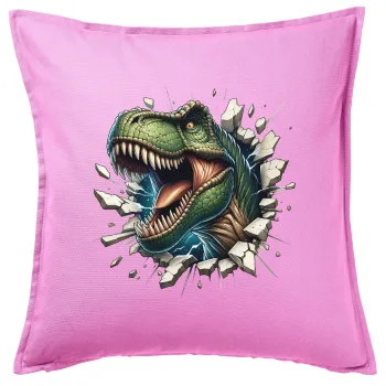 Dinosaur break wall, Sofa cushion Pink 50x50cm includes filling