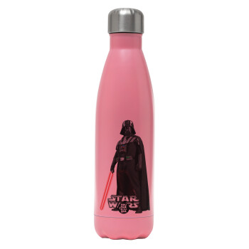 Darth vader, Metal mug thermos Pink Mat (Stainless steel), double wall, 500ml