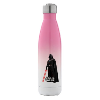 Darth vader, Metal mug thermos Pink/White (Stainless steel), double wall, 500ml