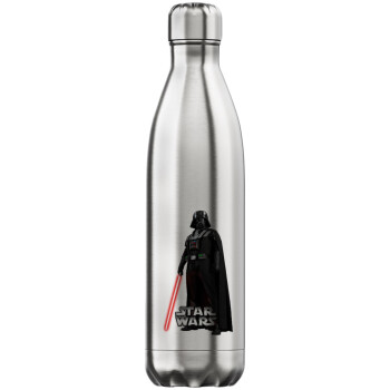 Darth vader, Μεταλλικό παγούρι θερμός Inox (Stainless steel), διπλού τοιχώματος, 750ml