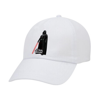 Darth vader, Καπέλο Ενηλίκων Baseball Λευκό 5-φύλλο (POLYESTER, ΕΝΗΛΙΚΩΝ, UNISEX, ONE SIZE)