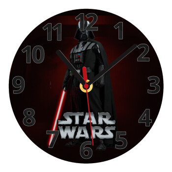 Darth vader, Ρολόι τοίχου γυάλινο (20cm)