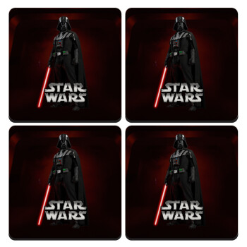 Darth vader, ΣΕΤ 4 Σουβέρ ξύλινα τετράγωνα (9cm)
