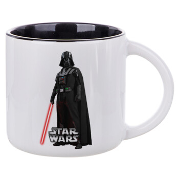 Darth vader, Κούπα κεραμική 400ml Λευκή/Μαύρη