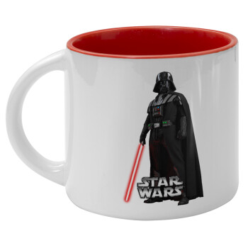 Darth vader, Κούπα κεραμική 400ml Λευκή/Κόκκινη