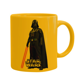 Darth vader, Κούπα, κεραμική κίτρινη, 330ml