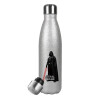 Metallic Glitter Silver Thermos Flask (Stainless steel), double-walled, 500ml