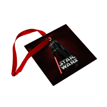 Darth vader, Christmas ornament, glass square ornament 9x9cm