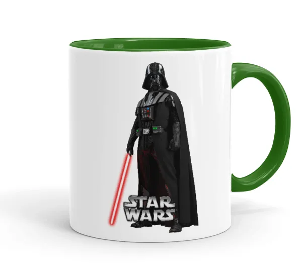 Darth vader — Mug colored green, ceramic, 330ml