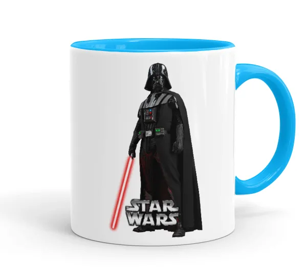 Darth vader — Κούπα χρωματιστή γαλάζια, κεραμική, 330ml