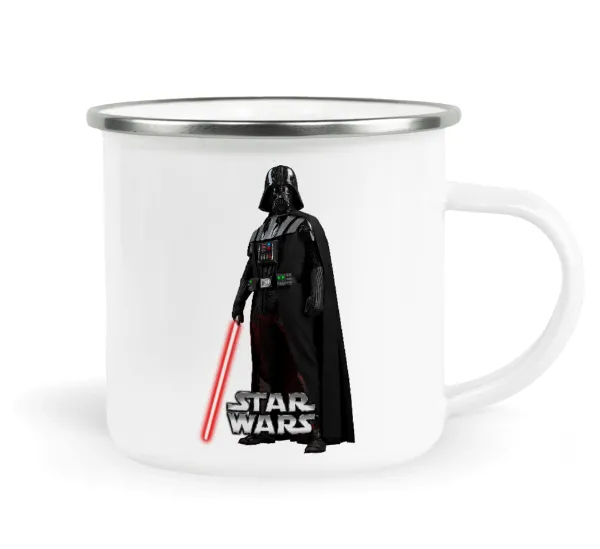 Darth vader — Metallic enamel cup white 360ml