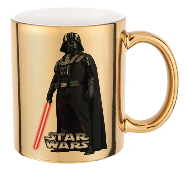 Darth vader — Mug ceramic, gold mirror, 330ml