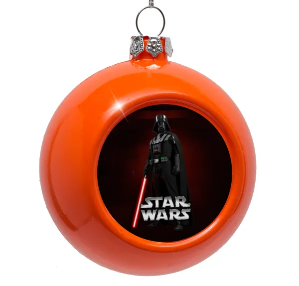 Darth vader — Στολίδι Χριστουγεννιάτικη μπάλα δένδρου Πορτοκαλί 8cm