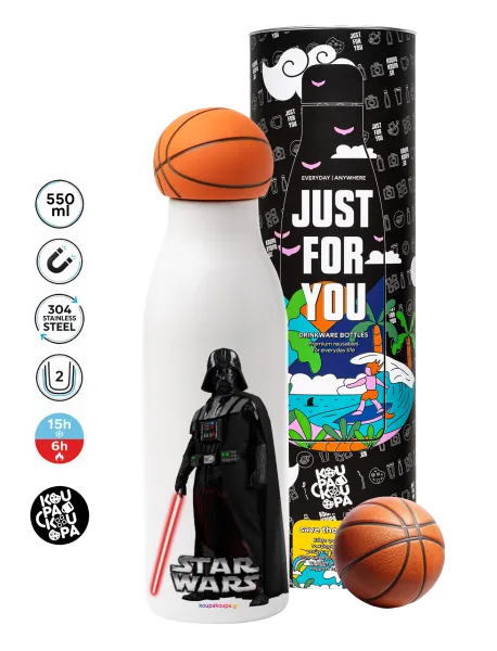 Darth vader — Μπάλα μπάσκετ μεταλλικό παγούρι θερμός, διπλού τοιχώματος, 550ml