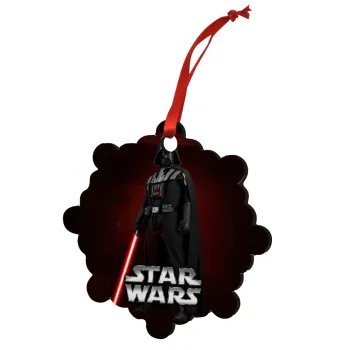 Darth vader, Christmas ornament snowflake wooden 7.5cm