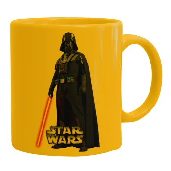 Darth vader, Κούπα, κεραμική κίτρινη, 330ml