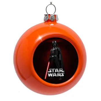 Darth vader, Orange Christmas tree ornament bauble 8cm