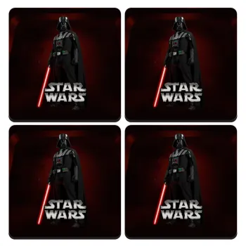 Darth vader, ΣΕΤ 4 Σουβέρ ξύλινα τετράγωνα (9cm)