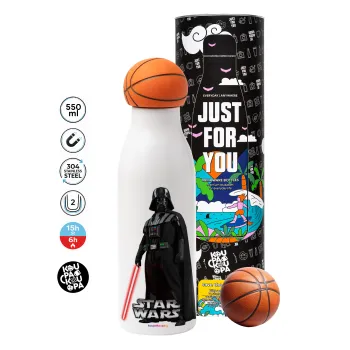 Darth vader, Bascetball Metal mug thermos, double wall, 550ml