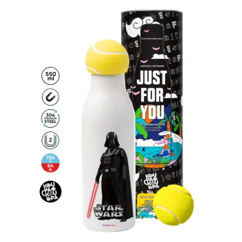 Darth vader, Μπάλα τένις μεταλλικό παγούρι θερμός, διπλού τοιχώματος, 550ml