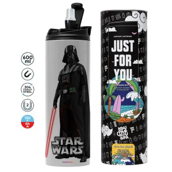Darth vader, Tumbler stainless steel GREY 600ml