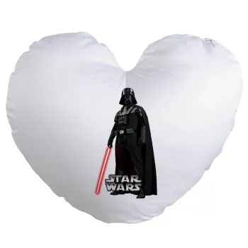 Darth vader, Μαξιλάρι καναπέ καρδιά 40x40cm περιέχεται το  γέμισμα