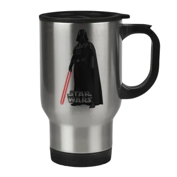 Darth vader, Κούπα ταξιδιού ανοξείδωτη με καπάκι, διπλού τοιχώματος (θερμό) 450ml