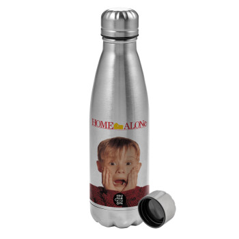 Μόνος στο σπίτι Kevin McCallister Shocked, Metallic water bottle, stainless steel, 750ml