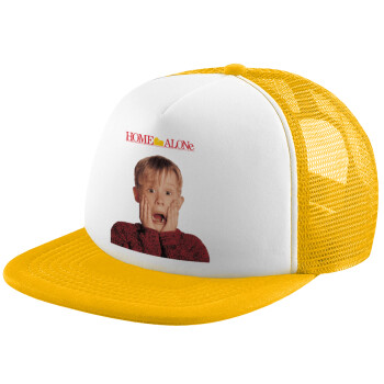 Μόνος στο σπίτι Kevin McCallister Shocked, Καπέλο παιδικό Soft Trucker με Δίχτυ Κίτρινο/White 