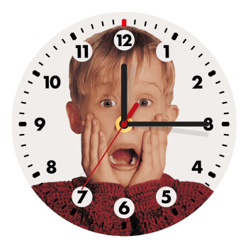 Μόνος στο σπίτι Kevin McCallister Shocked, Wooden wall clock (20cm)