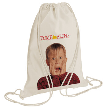 Μόνος στο σπίτι Kevin McCallister Shocked, Backpack bag GYMBAG natural (28x40cm)