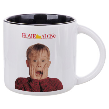 Μόνος στο σπίτι Kevin McCallister Shocked, Κούπα κεραμική 400ml Λευκή/Μαύρη