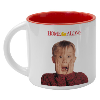 Μόνος στο σπίτι Kevin McCallister Shocked, Κούπα κεραμική 400ml Λευκή/Κόκκινη